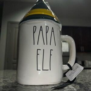 Rae Dunn ELF collection - PaPa the elf mug with hat